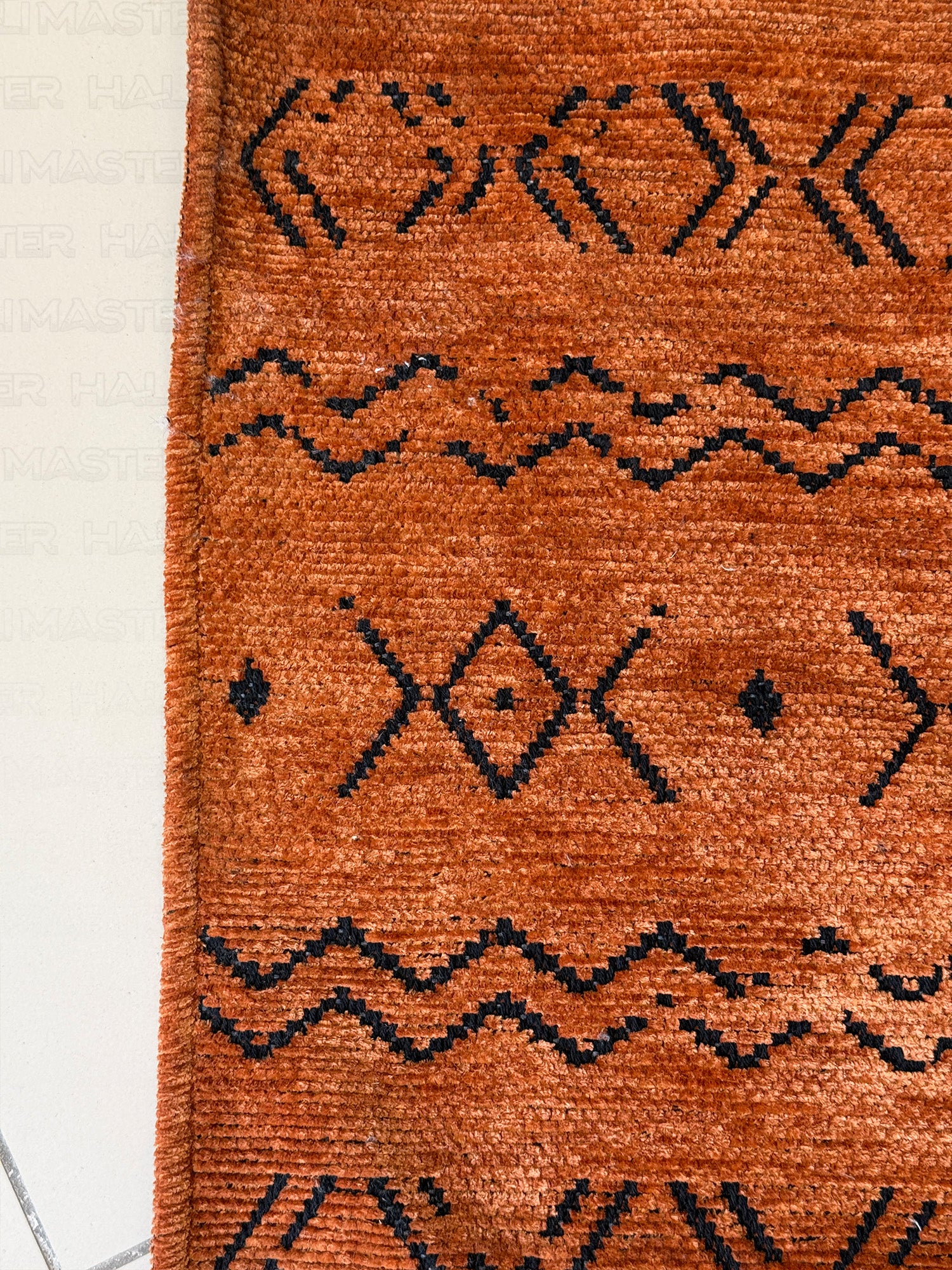 Kilim Etnik Desenli Kiremit Turuncu Modern Halı & Yolluk - Özel Ölçü Seçeneği