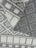 Modern Geometrik Desenli Gri Antrasit Halı 4 m2
