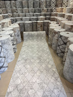 Dinarsu Vizon Geometrik Modern Kaymaz Taban - Özel Ölçü  Halı