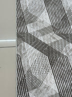 Geometrik Desenli Antrasit Gri Halı - 4 m² (160x230 cm) Salon ve Oturma Odası Halısı
