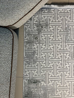 Modern Geometrik Desenli Antrasit Gri Salon Halısı - Eskitme Vintage Serisi