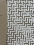 Bohem Tarz Sepet Örgü Desenli Salon Halısı - Kahve Krem 4m2 (160x230)
