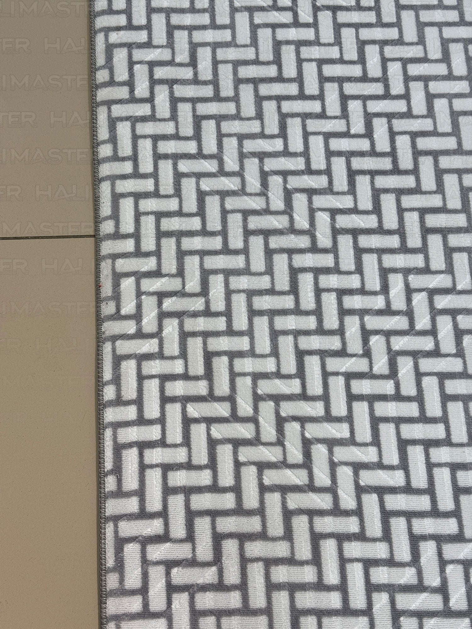 Bohem Tarz Sepet Örgü Desenli Salon Halısı - Antrasit Krem 4m2 (160x230)