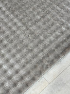 Kahve Tavşan Tüyü Peluş Halı - Özel Ölçü Kaymaz Tabanlı 3D Kabartmalı Kesme Halı