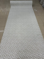 Bohem Tarz Sepet Örgü Desenli Salon Halısı - Kahve Krem 4m2 (160x230)