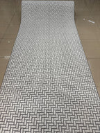 Bohem Tarz Sepet Örgü Desenli Salon Halısı - Antrasit Krem 4m2 (160x230)