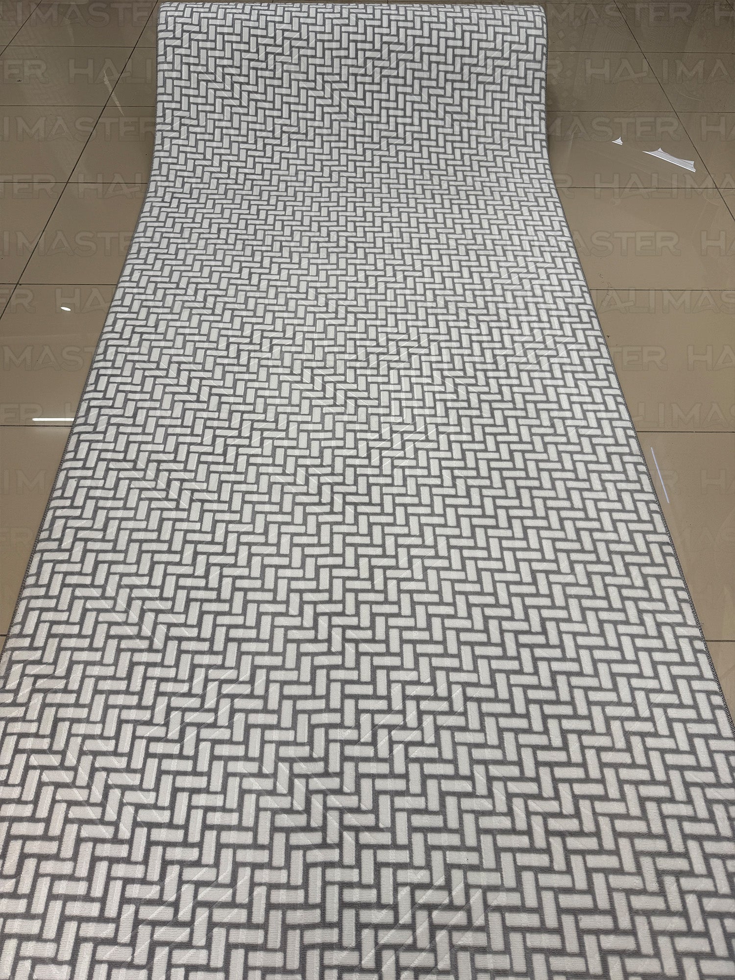 Bohem Tarz Sepet Örgü Desenli Salon Halısı - Antrasit Krem 4m2 (160x230)