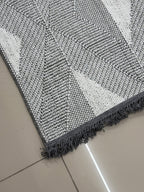 İskandinav Tarzı Baklava Desenli Gri Halı 4m² (160x230 cm)