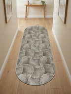 Dinarsu İskandinav Stil Dalga Desenli Kahve Bej - Kaymaz Taban Özel Ölçü Halı