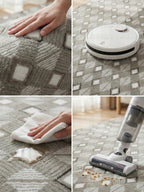 İskandinav Tarzı Kare Desenli Salon Halısı - 4 m² (160x230 cm)